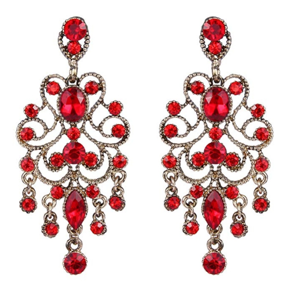 Red Drop Earrings